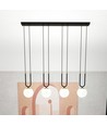 Glam 4 Svart/Opal pendellampe - Ø15 cm, E14, 230V, uten lyskilde