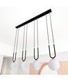 Glam 4 Svart/Opal pendellampe - Ø15 cm, E14, 230V, uten lyskilde
