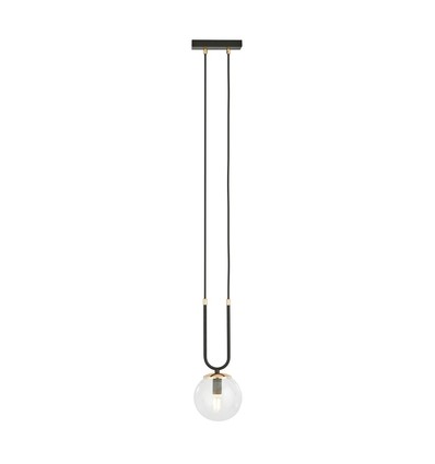 Glam 1 Sort/Transparent pendellampe - Ø14 cm, E14, 230V, uten lyspære