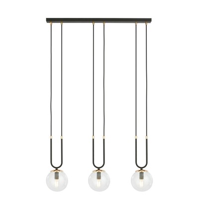 Glam 3 Sort/Transparent pendellampe - Ø14 cm, E14, 230V, uten lyskilde