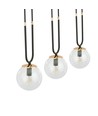 Glam 3 Sort/Transparent pendellampe - Ø14 cm, E14, 230V, uten lyskilde