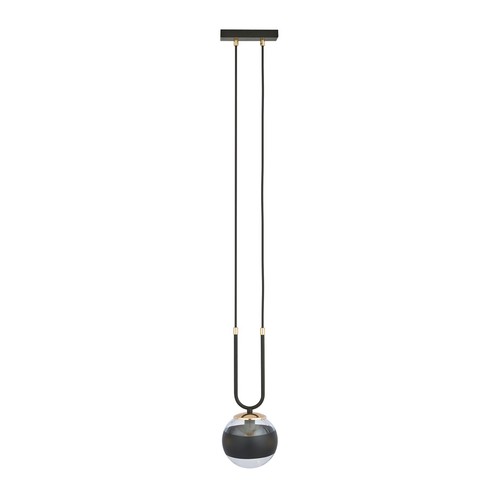 Glam 1 Sort/Stripe pendellampe - Ø14 cm, E14, 230V, uten lyspære