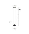 Glam 1 Sort/Stripe pendellampe - Ø14 cm, E14, 230V, uten lyspære