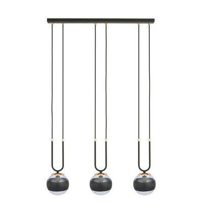 Glam 3 Sort/Stripe pendellampe - Ø14 cm, E14, 230V, uten lyskilde
