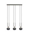 Glam 3 Sort/Stripe pendellampe - Ø14 cm, E14, 230V, uten lyskilde