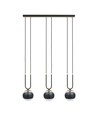 Glam 3 Sort/Stripe pendellampe - Ø14 cm, E14, 230V, uten lyskilde