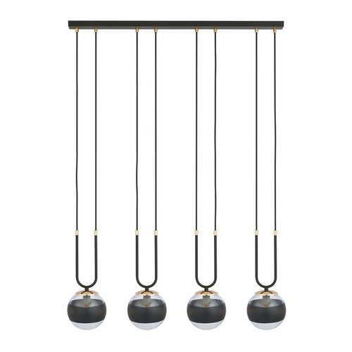 Glam 4 Sort/Stripe pendellampe - Ø14 cm, E14, 230V, uten lyskilde