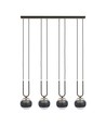 Glam 4 Sort/Stripe pendellampe - Ø14 cm, E14, 230V, uten lyskilde