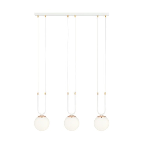 Glam 3 Hvit/Opal pendellampe - Ø15 cm, E14, 230V, uten lyskilde