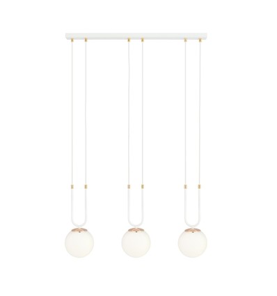 Glam 3 Hvit/Opal pendellampe - Ø15 cm, E14, 230V, uten lyskilde