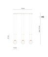 Glam 3 Hvit/Opal pendellampe - Ø15 cm, E14, 230V, uten lyskilde