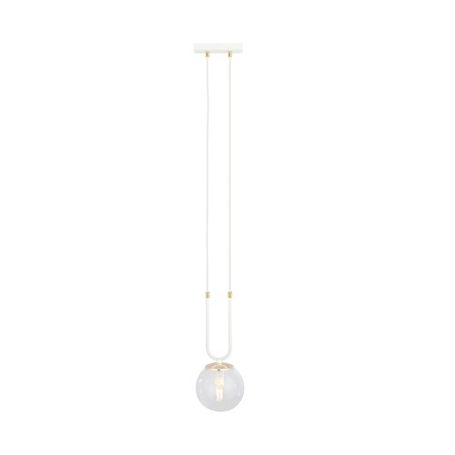 Glam 1 Hvit/Transparent pendellampe - Ø14 cm, E14, 230V, uten lyskilde