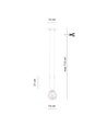 Glam 1 Hvit/Transparent pendellampe - Ø14 cm, E14, 230V, uten lyskilde