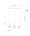 Glam 3 Hvit/Transparent pendellampe - Ø14 cm, E14, 230V, uten lyskilde
