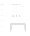 Glam 3 Hvit/Transparent pendellampe - Ø14 cm, E14, 230V, uten lyskilde