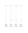 Glam 4 Hvit/Transparent pendellampe - Ø14 cm, E14, 230V, uten lyskilde