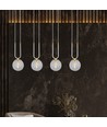 Glam 4 Hvit/Transparent pendellampe - Ø14 cm, E14, 230V, uten lyskilde