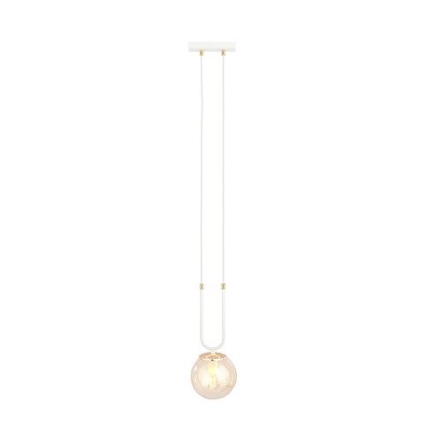 Glam 1 Hvit/Gul pendellampe - Ø14 cm, E14, 230V, uten lyskilde