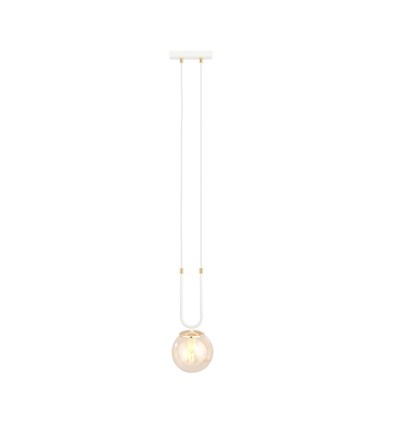 Glam 1 Hvit/Gul pendellampe - Ø14 cm, E14, 230V, uten lyskilde