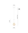 Glam 1 Hvit/Gul pendellampe - Ø14 cm, E14, 230V, uten lyskilde