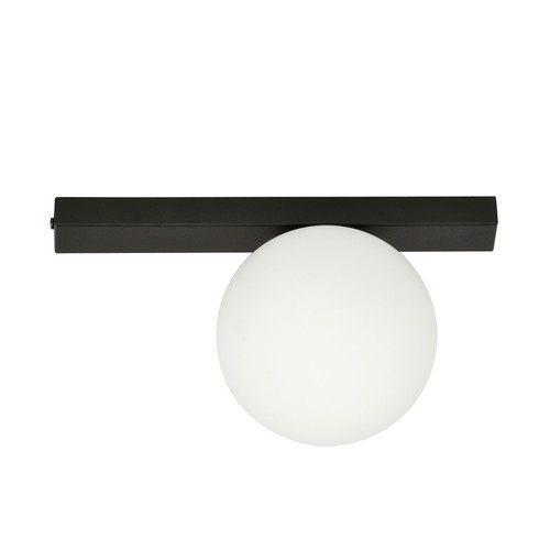 Fit 1 Sort/Opal taklampe - Ø15 cm, E14, 230V, uten lyskilde