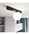 Fit 1 Sort/Opal taklampe - Ø15 cm, E14, 230V, uten lyskilde