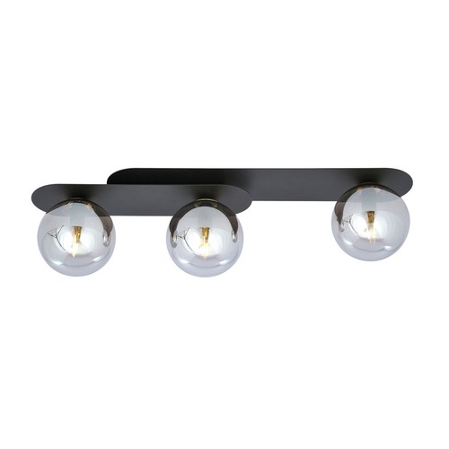 Plaza 3 Sort/Grafit taklampe - Ø14 cm, E14, 230V, uten lyspære
