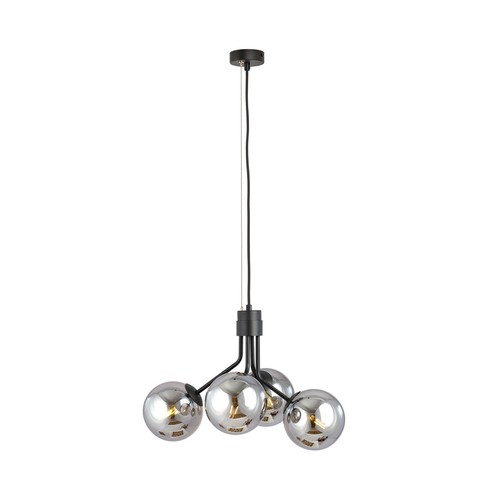Nova 4 Sort/Grafitt pendellampe - Ø14 cm, E14, 230V, uten lyskilde