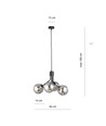 Nova 4 Sort/Grafitt pendellampe - Ø14 cm, E14, 230V, uten lyskilde