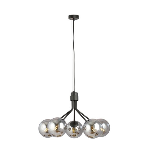 Nova 5 Sort/Graphite pendellampe - Ø14 cm, E14, 230V, uten lyskilde