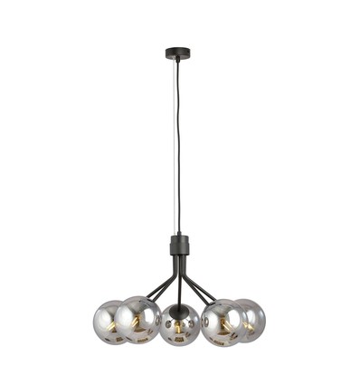Nova 5 Sort/Graphite pendellampe - Ø14 cm, E14, 230V, uten lyskilde