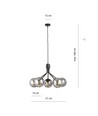 Nova 5 Sort/Graphite pendellampe - Ø14 cm, E14, 230V, uten lyskilde