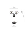 Nova LN2 Sort/Grafitt bordlampe - Ø14 cm, E14, 230V, uten lyskilde