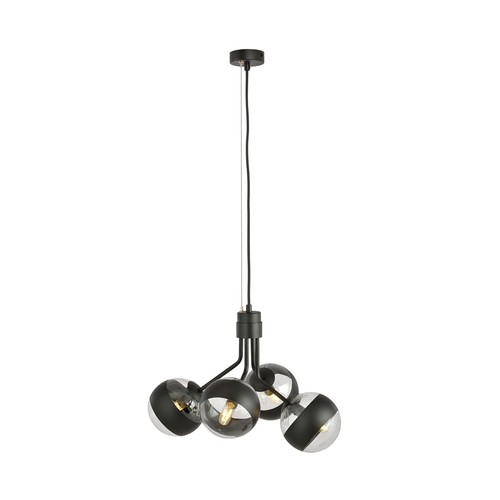 Nova 4 Svart/Stripe pendellampe - Ø14 cm, E14, 230V, uten lyskilde