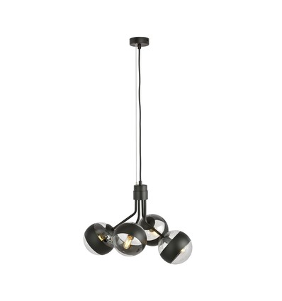 Nova 4 Svart/Stripe pendellampe - Ø14 cm, E14, 230V, uten lyskilde
