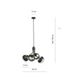 Nova 4 Svart/Stripe pendellampe - Ø14 cm, E14, 230V, uten lyskilde
