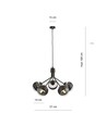 Nova 5 Sort/Stripe pendellampe - Ø14 cm, E14, 230V, uten lyskilde