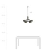 Nova 5 Sort/Stripe pendellampe - Ø14 cm, E14, 230V, uten lyskilde
