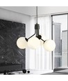 Nova 4 Sort/Opal pendellampe - Ø15 cm, E14, 230V, uten lyskilde