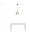Nova 4 Sort/Opal pendellampe - Ø15 cm, E14, 230V, uten lyskilde