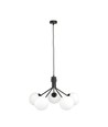 Nova 5 Sort/Opal pendellampe - Ø15 cm, E14, 230V, uten lyskilde