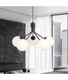 Nova 5 Sort/Opal pendellampe - Ø15 cm, E14, 230V, uten lyskilde