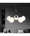 Nova 5 Sort/Opal pendellampe - Ø15 cm, E14, 230V, uten lyskilde