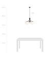 Nova 5 Sort/Opal pendellampe - Ø15 cm, E14, 230V, uten lyskilde