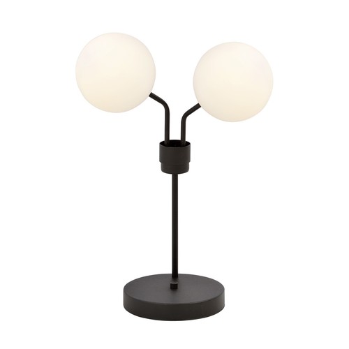Nova LN2 Svart/Opal bordlampe - Ø15 cm, E14, 230V, uten lyskilde
