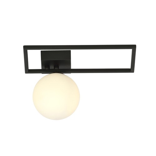 Imago 1D Sort/Opal taklampe - Ø15 cm, E14, 230V, uten lyskilde