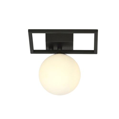 Imago 1E Sort/Opal taklampe - Ø15 cm, E14, 230V, uten lyskilde