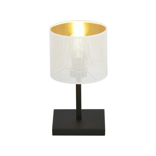 Jordan LN1 Hvit/Gull bordlampe - Ø15 cm, E27, 230V, uten lyspære