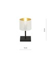 Jordan LN1 Hvit/Gull bordlampe - Ø15 cm, E27, 230V, uten lyspære