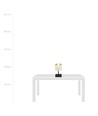 Jordan LN1 Hvit/Gull bordlampe - Ø15 cm, E27, 230V, uten lyspære